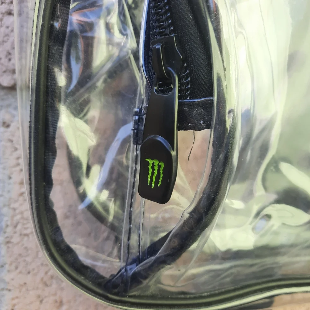 Monster Energy Drink Clear Transparent Backpack Stadium Approved Unisex 11 x 17 - Picture 4 of 6
